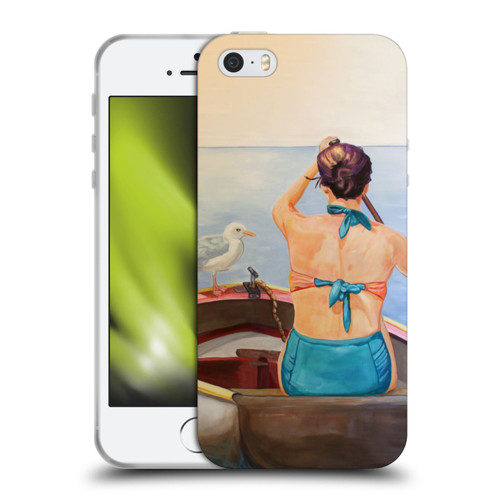 Jody Wright Life Around Us The Woman And Seagul Soft Gel Case for Apple iPhone 5 / 5s / iPhone SE 2016