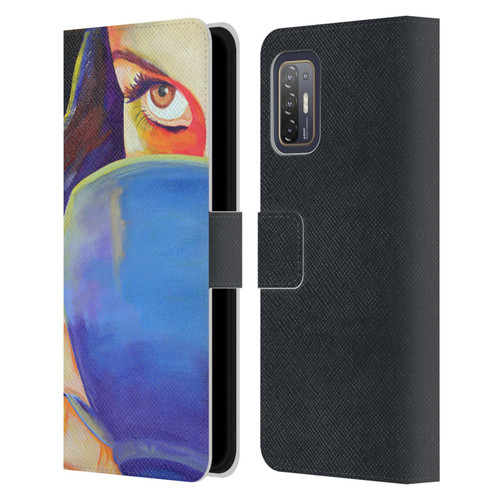 Jody Wright Life Around Us Some Caffeine Required Leather Book Wallet Case Cover For HTC Desire 21 Pro 5G