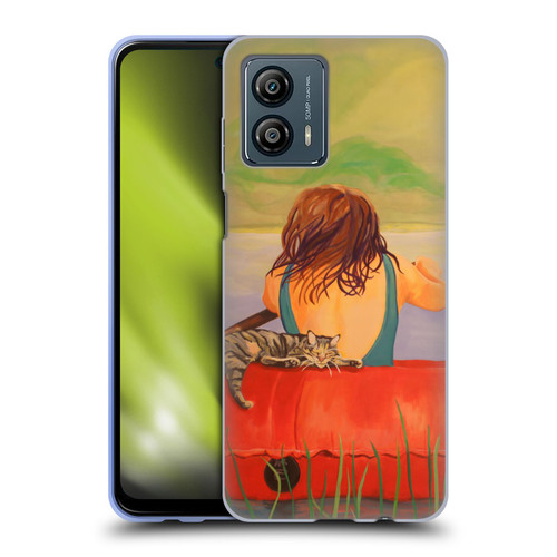 Jody Wright Life Around Us The Woman And Cat Nap Soft Gel Case for Motorola Moto G53 5G