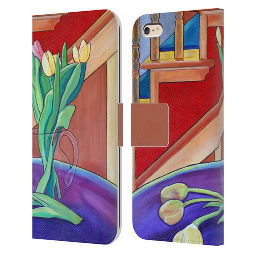Jody Wright Life Around Us Spring Tulips Leather Book Wallet Case Cover For Apple iPhone 6 Plus / iPhone 6s Plus
