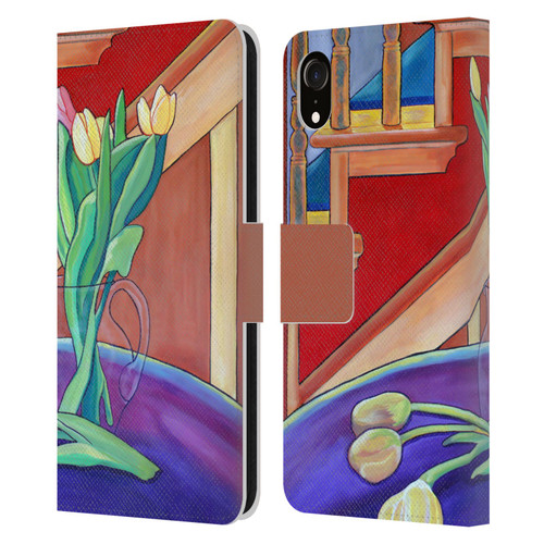 Jody Wright Life Around Us Spring Tulips Leather Book Wallet Case Cover For Apple iPhone XR