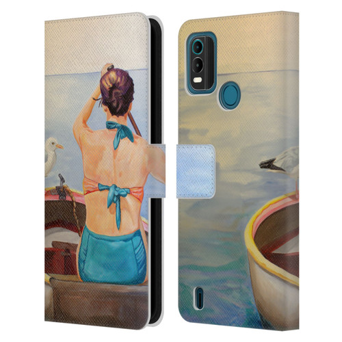 Jody Wright Life Around Us The Woman And Seagul Leather Book Wallet Case Cover For Nokia G11 Plus