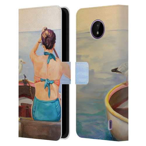 Jody Wright Life Around Us The Woman And Seagul Leather Book Wallet Case Cover For Nokia C10 / C20