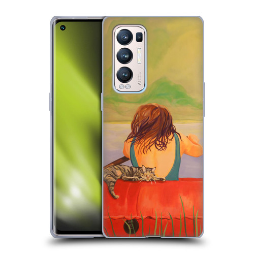 Jody Wright Life Around Us The Woman And Cat Nap Soft Gel Case for OPPO Find X3 Neo / Reno5 Pro+ 5G