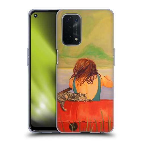Jody Wright Life Around Us The Woman And Cat Nap Soft Gel Case for OPPO A54 5G