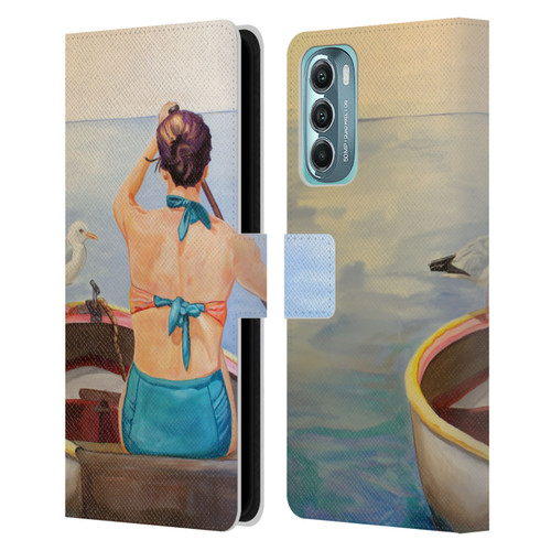 Jody Wright Life Around Us The Woman And Seagul Leather Book Wallet Case Cover For Motorola Moto G Stylus 5G (2022)