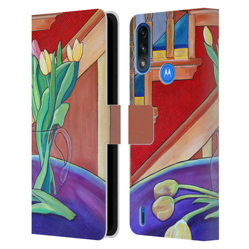 Jody Wright Life Around Us Spring Tulips Leather Book Wallet Case Cover For Motorola Moto E7 Power / Moto E7i Power