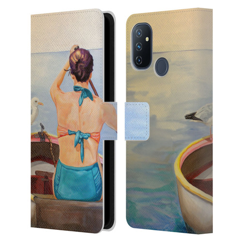 Jody Wright Life Around Us The Woman And Seagul Leather Book Wallet Case Cover For OnePlus Nord N100