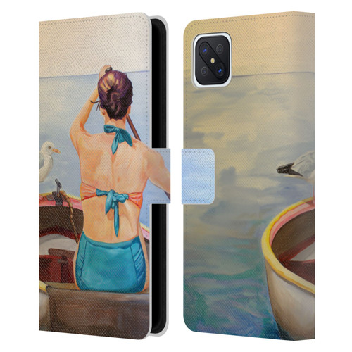 Jody Wright Life Around Us The Woman And Seagul Leather Book Wallet Case Cover For OPPO Reno4 Z 5G