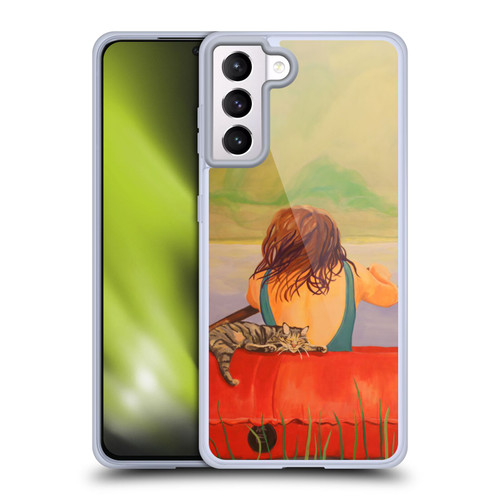 Jody Wright Life Around Us The Woman And Cat Nap Soft Gel Case for Samsung Galaxy S21+ 5G