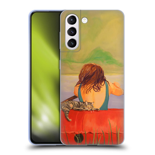 Jody Wright Life Around Us The Woman And Cat Nap Soft Gel Case for Samsung Galaxy S21+ 5G