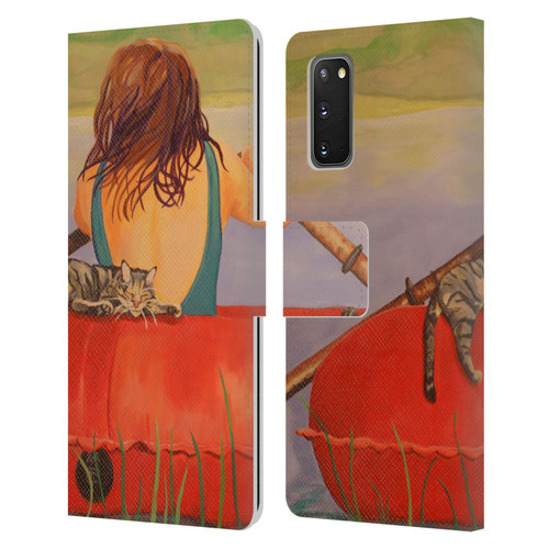 Jody Wright Life Around Us The Woman And Cat Nap Leather Book Wallet Case Cover For Samsung Galaxy S20 / S20 5G