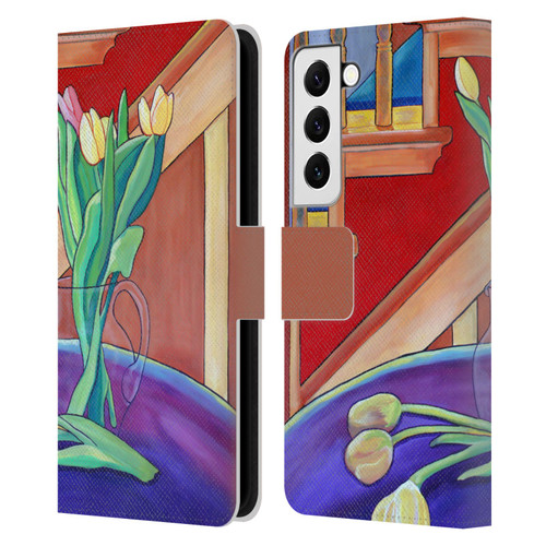 Jody Wright Life Around Us Spring Tulips Leather Book Wallet Case Cover For Samsung Galaxy S22 5G