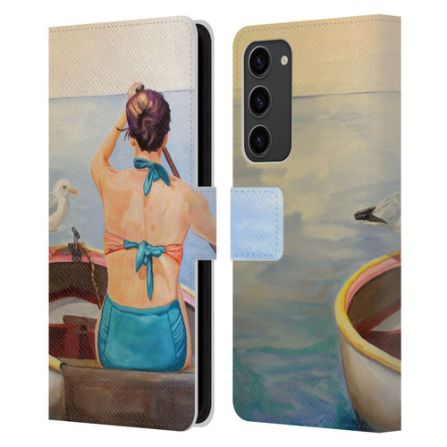 Jody Wright Life Around Us The Woman And Seagul Leather Book Wallet Case Cover For Samsung Galaxy S23+ 5G