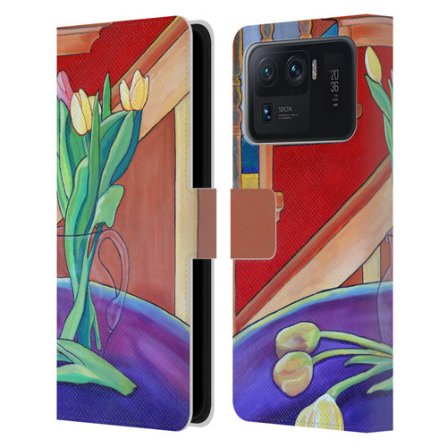 Jody Wright Life Around Us Spring Tulips Leather Book Wallet Case Cover For Xiaomi Mi 11 Ultra