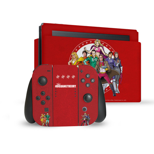 The Big Bang Theory Graphics Group Vinyl Sticker Skin Decal Cover for Nintendo Switch Bundle
