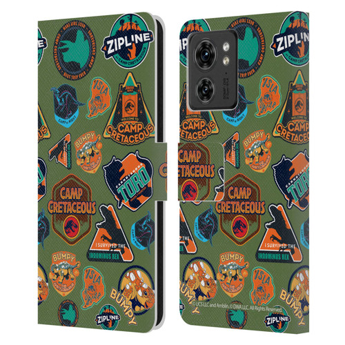 Jurassic World: Camp Cretaceous Character Art Pattern Icons Leather Book Wallet Case Cover For Motorola Moto Edge 40