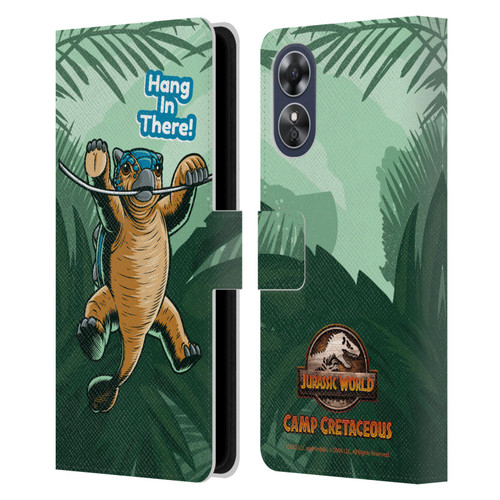 Jurassic World: Camp Cretaceous Character Art Hang In There Leather Book Wallet Case Cover For OPPO A17