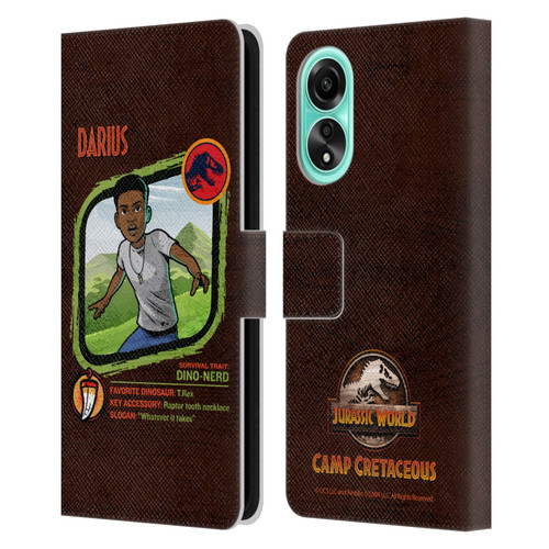 Jurassic World: Camp Cretaceous Character Art Darius Leather Book Wallet Case Cover For OPPO A78 5G