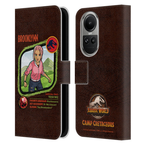 Jurassic World: Camp Cretaceous Character Art Brooklynn Leather Book Wallet Case Cover For OPPO Reno10 5G / Reno10 Pro 5G