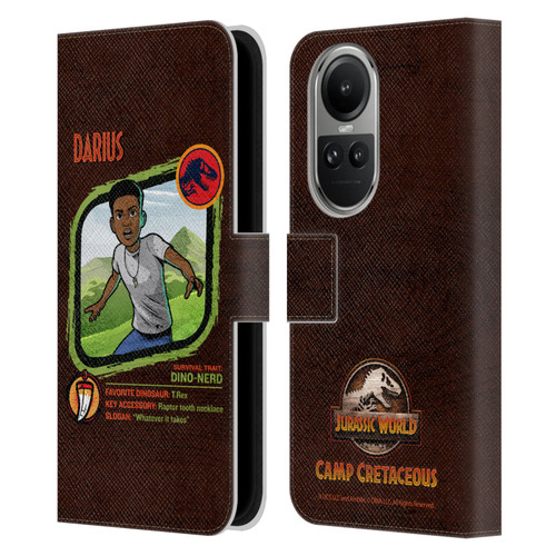 Jurassic World: Camp Cretaceous Character Art Darius Leather Book Wallet Case Cover For OPPO Reno10 5G / Reno10 Pro 5G