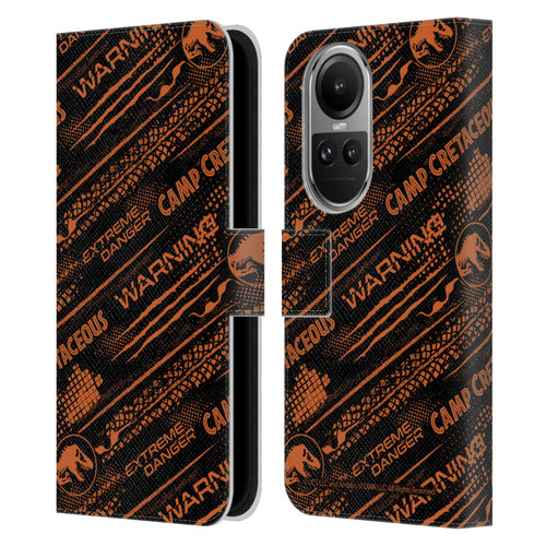 Jurassic World: Camp Cretaceous Character Art Pattern Danger Leather Book Wallet Case Cover For OPPO Reno10 5G / Reno10 Pro 5G