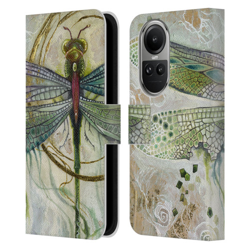 Stephanie Law Immortal Ephemera Damselfly 2 Leather Book Wallet Case Cover For OPPO Reno10 5G / Reno10 Pro 5G
