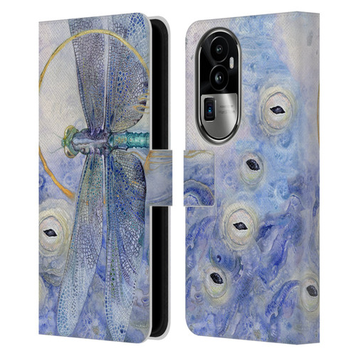 Stephanie Law Immortal Ephemera Dragonfly Leather Book Wallet Case Cover For OPPO Reno10 Pro+