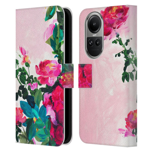 Mai Autumn Floral Garden Rose Leather Book Wallet Case Cover For OPPO Reno10 5G / Reno10 Pro 5G