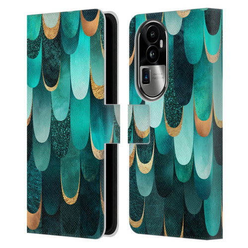 Elisabeth Fredriksson Sparkles Turquoise Leather Book Wallet Case Cover For OPPO Reno10 Pro+