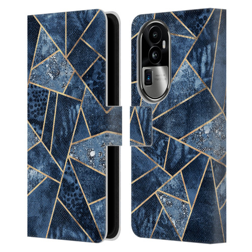 Elisabeth Fredriksson Stone Collection Blue Leather Book Wallet Case Cover For OPPO Reno10 Pro+