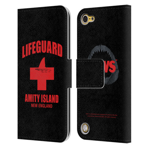 Jaws I Key Art Lifeguard Leather Book Wallet Case Cover For Apple iPod Touch 5G 5th Gen