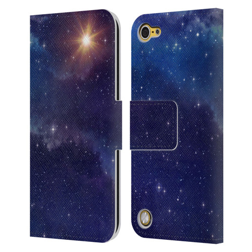 Cosmo18 Space 2 Shine Leather Book Wallet Case Cover For Apple iPod Touch 5G 5th Gen