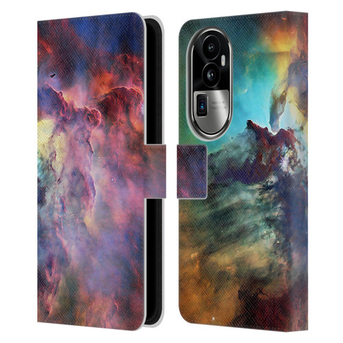 Cosmo18 Space Lagoon Nebula Leather Book Wallet Case Cover For OPPO Reno10 Pro+