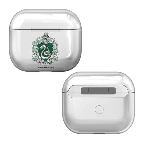 Harry Potter Crests And Shields Slytherin Clear Hard Crystal Cover Case for Apple AirPods 3 3rd Gen Charging Case