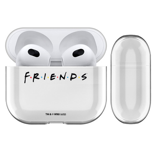 Friends TV Show Assorted Art Logo Black Clear Hard Crystal Cover Case for Apple AirPods 3 3rd Gen Charging Case