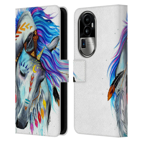 Pixie Cold Animals Spirit Leather Book Wallet Case Cover For OPPO Reno10 Pro+