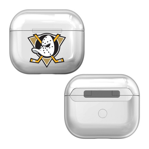 NHL Team Logo 1 Anaheim Ducks Clear Hard Crystal Cover Case for Apple AirPods 3 3rd Gen Charging Case