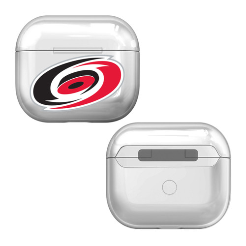 NHL Team Logo 1 Carolina Hurricanes Clear Hard Crystal Cover Case for Apple AirPods 3 3rd Gen Charging Case
