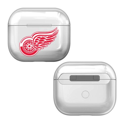NHL Team Logo 1 Detroit Red Wings Clear Hard Crystal Cover Case for Apple AirPods 3 3rd Gen Charging Case