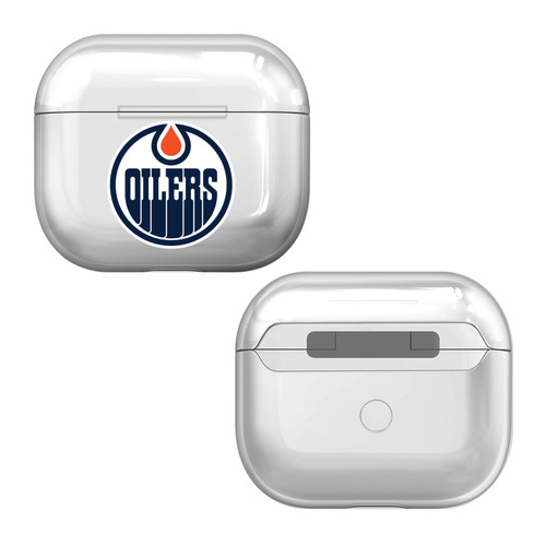 NHL Team Logo 1 Edmonton Oilers Clear Hard Crystal Cover Case for Apple AirPods 3 3rd Gen Charging Case