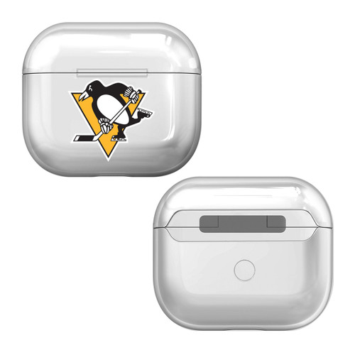 NHL Team Logo Pittsburgh Penguins Clear Hard Crystal Cover Case for Apple AirPods 3 3rd Gen Charging Case