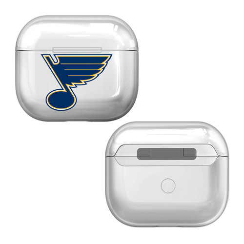 NHL Team Logo St Louis Blues Clear Hard Crystal Cover Case for Apple AirPods 3 3rd Gen Charging Case