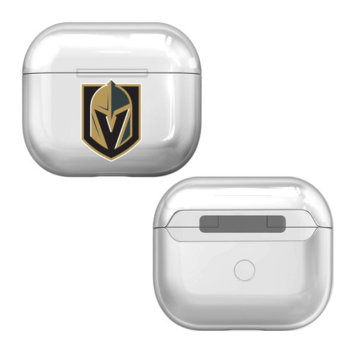 NHL Team Logo Vegas Golden Knights Clear Hard Crystal Cover Case for Apple AirPods 3 3rd Gen Charging Case