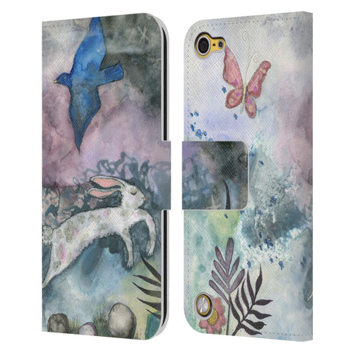 Wyanne Animals Bird and Rabbit Leather Book Wallet Case Cover For Apple iPod Touch 5G 5th Gen