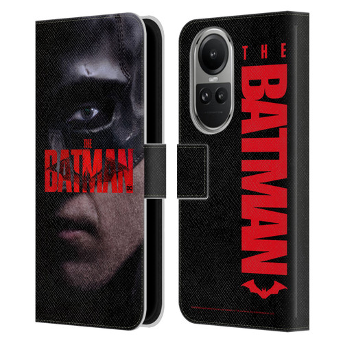 The Batman Posters Close Up Leather Book Wallet Case Cover For OPPO Reno10 5G / Reno10 Pro 5G