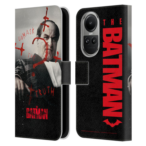 The Batman Posters Penguin Unmask The Truth Leather Book Wallet Case Cover For OPPO Reno10 5G / Reno10 Pro 5G