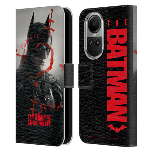 The Batman Posters Unmask The Truth Leather Book Wallet Case Cover For OPPO Reno10 5G / Reno10 Pro 5G