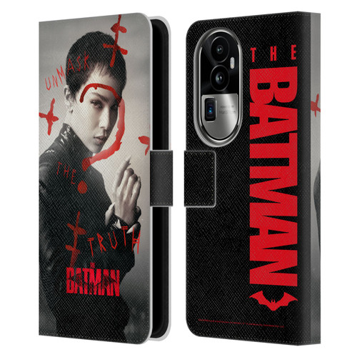 The Batman Posters Catwoman Unmask The Truth Leather Book Wallet Case Cover For OPPO Reno10 Pro+