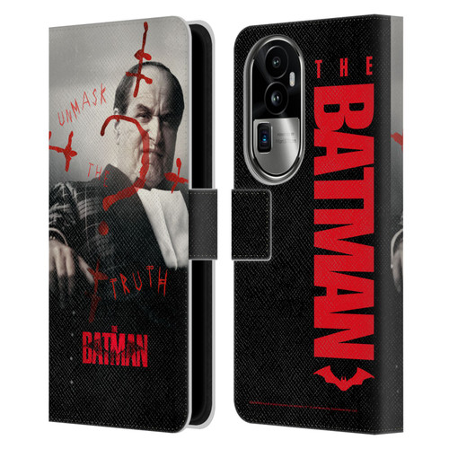 The Batman Posters Penguin Unmask The Truth Leather Book Wallet Case Cover For OPPO Reno10 Pro+
